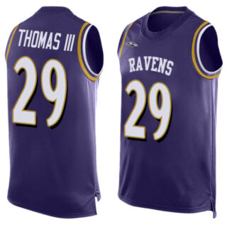 Ravens #29 Earl Thomas III Purple Team Color Men's Stitched Football Limited Tank Top Jersey