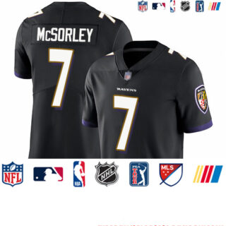 Ravens #7 Trace McSorley Black Alternate Youth Stitched Football Vapor Untouchable Limited Jersey