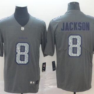 Ravens 8 Lamar Jackson Gray Camo Vapor Untouchable Limited Jersey