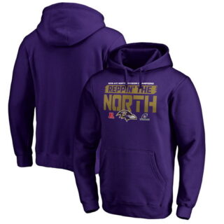 Ravens Purple 2018 NFL Playoffs Men's Pullover Hoodie