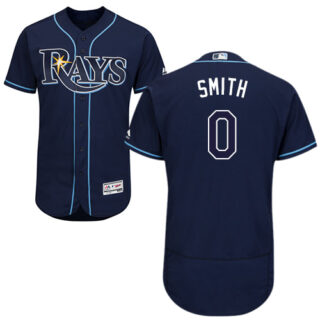 Rays #0 Mallex Smith Dark Blue Flexbase Authentic Collection Stitched Baseball Jersey