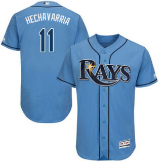 Rays #11 Adeiny Hechavarria Light Blue Flexbase Authentic Collection Stitched Baseball Jersey