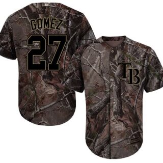 Rays #27 Carlos Gomez Camo Realtree Collection Cool Base Stitched Baseball Jersey