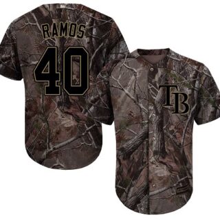 Rays #40 Wilson Ramos Camo Realtree Collection Cool Base Stitched Youth Baseball Jersey