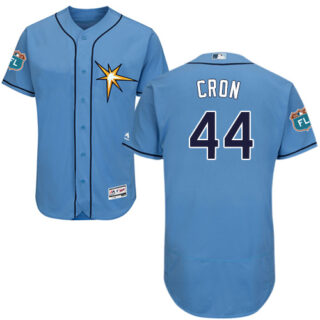 Rays #44 CJ Cron Light Blue Flexbase Authentic Collection Stitched Baseball Jersey