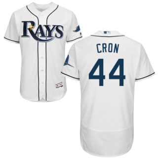 Rays #44 CJ Cron White Flexbase Authentic Collection Stitched Baseball Jersey