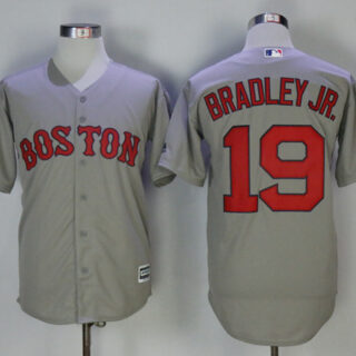 Red Sox 19 Jackie Bradley Jr. Gray Cool Base Jersey