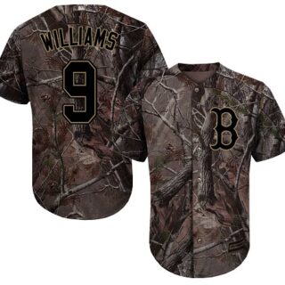 Red Sox #9 Ted Williams Camo Realtree Collection Cool Base Stitched Baseball Jersey