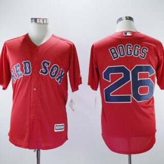 Red Sox 26 Wade Boggs Red Cool Base Jersey
