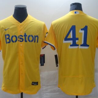 Red Sox 42 Gold Nike 2021 City Connect Replica Player Flexbase Jersey
