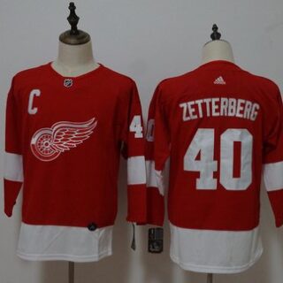Youth Red Wings 40 Henrik Zetterberg Red Adidas Jersey