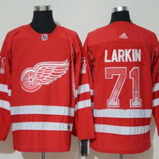 Red Wings 71 Dylan Larkin Red Drift Fashion Adidas Jersey