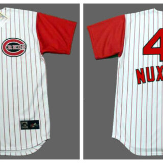 Reds 41 Joe Nuxhall White 1960 Throwback Jersey