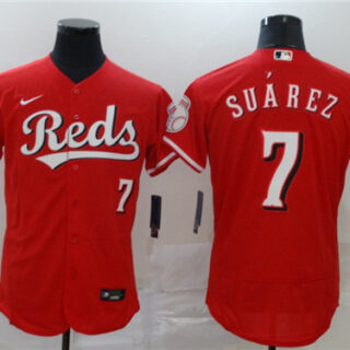 Reds 7 Eugenio Suarez Red 2020 Nike Flexbase Jersey