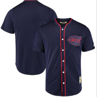 Reds Blank Navy 1911 Throwback Cool Base Jersey