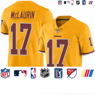 Redskins #17 Terry McLaurin Gold Youth Stitched Football Limited Rush Jersey