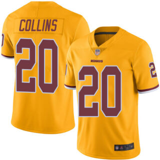 Redskins #20 Landon Collins Gold Men's Stitched Football Limited Rush Jersey