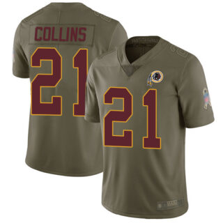 Redskins #21 Landon Collins Olive Men's Stitched Football Limited 2017 Salute To Service Jersey