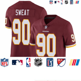 Redskins #90 Montez Sweat Burgundy Red Team Color Men's Stitched Football Vapor Untouchable Limited Jersey