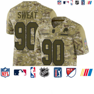Redskins #90 Montez Sweat Camo Youth Stitched Football Limited 2018 Salute to Service Jersey
