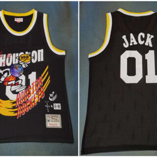 Rockets 01 Jack Black Travis Scott Mitchell Ness Bleacher Report Jersey