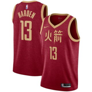 Rockets 13 James Harden Red 2018-19 City Edition Nike Swingman Jersey