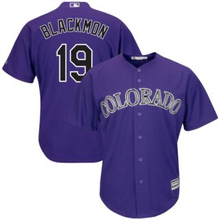 Rockies 19 Charlie Blackmon Purple Cool Base Jersey