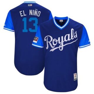 Royals #13 Salvador Perez Royal El Nino Players Weekend Authentic Stitched MLB Jersey