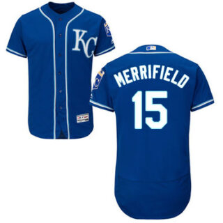 Royals #15 Whit Merrifield Royal Blue Flexbase Authentic Collection Stitched Baseball Jersey