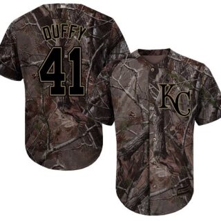 Royals #41 Danny Duffy Camo Realtree Collection Cool Base Stitched Baseball Jersey