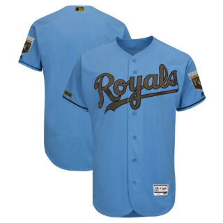 Royals Blank Blue 2018 Memorial Day Flexbase Jersey