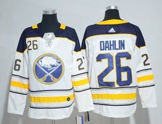Sabres 26 Rasmus Dahlin White Adidas Jersey