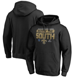 Saints Black 2018 NFL Playoffs Reppin' The South Men's Pullover Hoodie