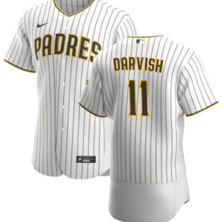 San Diego Padres #11 Yu Darvish White Home Flexbase Jersey