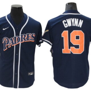San Diego Padres Tony Gwynn #19 Cool Base Men's Stitched Navy Jersey