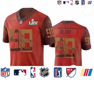 San Francisco 49ers #98 Ronald Blair Orange Super Bowl LIV 2020 Vapor Limited City Edition NFL Jersey
