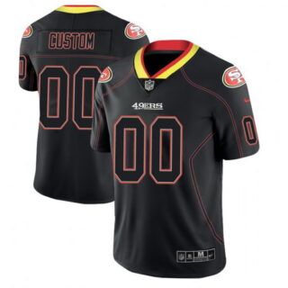 San Francisco 49ers Custom 2018 Lights Out Color Rush Limited Black Jersey