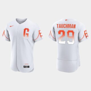 San Francisco Giants #29 Mike Tauchman Men's 2021 City Connect Authentic White Jersey