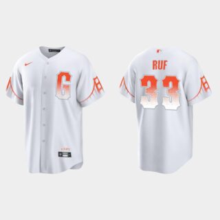 San Francisco Giants #33 Darin Ruf Men's 2021 City Connect White Fan's Version Jersey