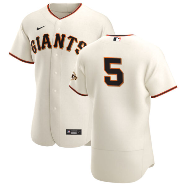 San Francisco Giants #5 Mike Yastrzemski Men's Nike Cream Home 2020 Authentic Player MLB Jersey