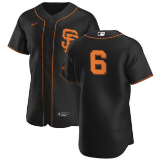 San Francisco Giants #6 Steven Duggar Men's Nike Black Alternate 2020 Authentic Player MLB Jersey