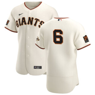 San Francisco Giants #6 Steven Duggar Men's Nike Cream Home 2020 Authentic 20 at 24 Patch Player MLB Jersey