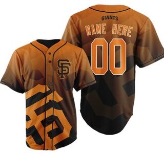 San Francisco Giants Big Logo Print Men's All Stitched Customized Jersey