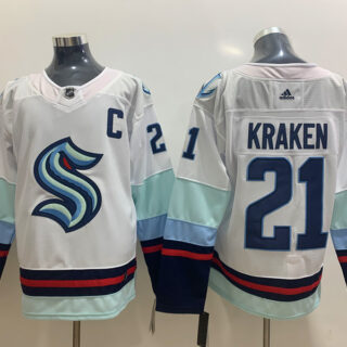 Seattle Kraken 21 Kraken White Adidas Jersey