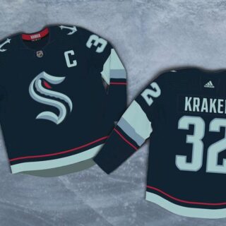 Seattle Kraken #32 Kraken Adidas 2020 New Team Navy Home Authentic Stitched NHL Jersey