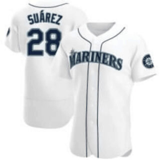 Seattle Mariners #28 Suarez White Jersey