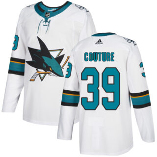 Sharks #39 Logan Couture White Road Authentic Stitched Hockey Jersey