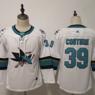 Sharks 39 Logan Couture White Youth Adidas Jersey
