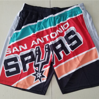 Spurs Yellow Black Big Face With Pocket Swingman Shorts