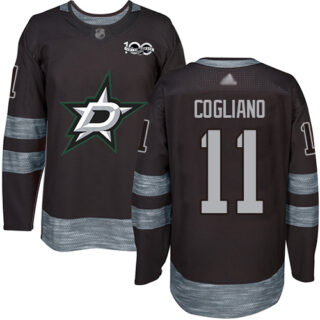 Stars #11 Andrew Cogliano Black 1917-2017 100th Anniversary Stitched Hockey Jersey